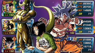 100 REPRESENTATIVES OF UNIVERSE 7 TEAM WITH LR GOLDEN FRIEZA 17 UNIVERSE 7  DBZ Dokkan Battle [upl. by Oicirbaf]