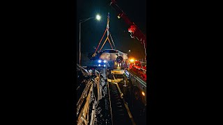 Car Hauler Truck Catches Fire with 7 Cars on Board Watch a Rotator tow Truck in action [upl. by Natty]