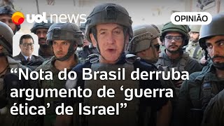 Israel atira em palestinos Brasil encontra o tom sem cair em armadilha de Netanyahu diz Tales [upl. by Savell]