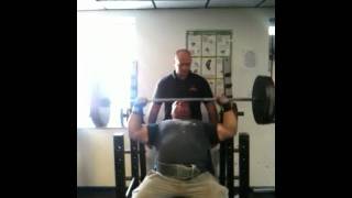 Mick powerhouse brown 140kg strict barbellpress [upl. by Dumah84]