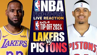 🔴LAKERS vs PISTONS │ LIVE NBA Basketball Game PlayByPlay Reaction amp Scoreboard [upl. by Rundgren368]