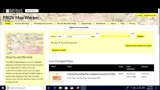 Public Record Office Victoria Map Warper Instructional Video mapwarperprovvicgovau [upl. by Leirad]