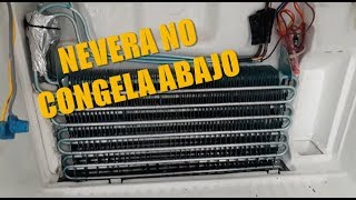 PORQUE LA NEVERA NO CONGELA ABAJO  Refrigerador LG NO ENFRÍA  solución al problema [upl. by Tremain288]