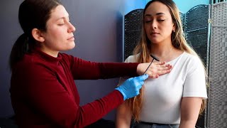 ASMR Full Body Reflex Hammer Testing amp Palpation for Pain Sensation on ivybasmr [upl. by Nilo]