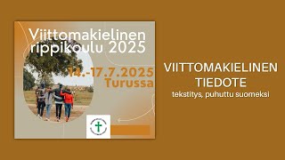 Viittomakielinen rippikoulu 2025 viittomakieli tekstitys puhuttu suomeksi [upl. by Enyawud]