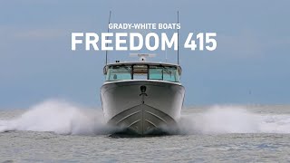 Take a Walk Through the Ultimate Offshore Dual Console  The GradyWhite Freedom 415 [upl. by Hershell]