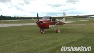 Gusty Crosswind Landings EAA AirVenture Oshkosh 2014 Sunday Arrivals Compilation Part 4 [upl. by Atsok]