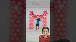 DEKORASI BALON balloon balloondecorationideasforbirthdayparty decoration birthday [upl. by Calla4]