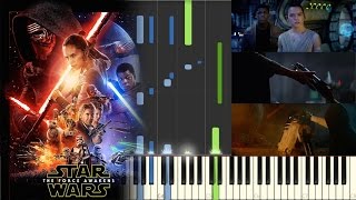 Star Wars The Force Awakens  The Jedi Steps  Piano Synthesia [upl. by Fontana]