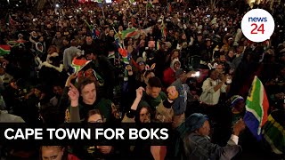 WATCH  Cape Town erupts in celebration as Springboks crowned world rugby champs for a fourth time [upl. by Hollingsworth]