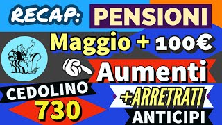 📌 RECAP 👉 PENSIONI MAGGIO ANTEPRIMA NOVITÀ ANTICIPI  100€ per chi STIME RIVALUTAZIONE 2025 [upl. by Bo435]