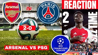 Arsenal vs PSG 20 Live Stream Champions league Football UCL Match Score Highlights Gunners Paris FC [upl. by Lehar]