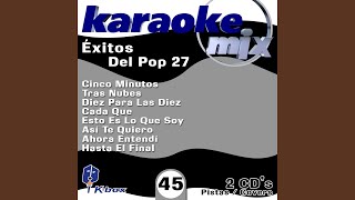 Ahora Entendí Karaoke Version [upl. by Keyes]