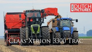 Onion harvest with Claas Xerion 3300 Trac  Uien laden  Dewulf RA2060 Sam De VisserNL [upl. by Ardnuaed]