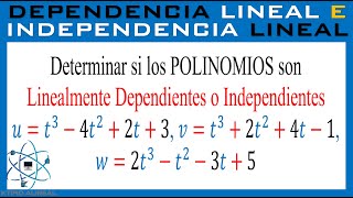 Dependencia e Independencia lineal de Polinomios [upl. by Adnirol]