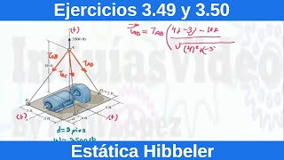 Estática Hibbeler 12 Edición Ejercicios Resueltos 349 y 350 FísicaIngeniería [upl. by Nlocnil]