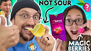 MAGIC Berries Turn SOUR foods SWEET FV Family mBERRY Taste Test Challenge [upl. by Ettevroc]