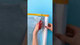 PreTaped Masking Paper for Painting Adhesive Protective Paper Roll for Covering Skirting [upl. by Heinrik139]