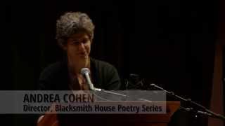 READING BY JORIE GRAHAM AT THE BLACKSMITH HOUSE  Woodberry Poetry Room [upl. by Eivets336]