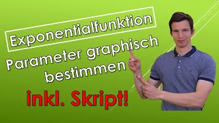 Parameter der Exponentialfunktion graphisch bestimmen mit SKRIPT [upl. by Wengert639]