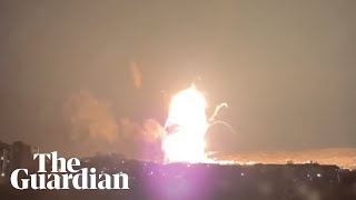 Large explosion in Crimea as Ukrainian airstrike hits Russian warship [upl. by Atena]