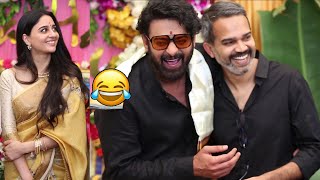 Prabhas Iman Esmail Movie Opening Full Event Prabhas amp Hanu Raghavapudi Movie Opening Pooja [upl. by Ahsinrac]