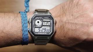 Casio standard AE1200WHD1AV stainless steel band [upl. by Paule]