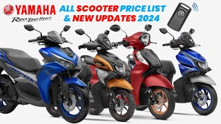 Yamaha All BS7 Scooter Price List 2024  Fascino Rayzr Aerox 155  Mileage  Top Speed  ON Road [upl. by Elok]