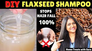 DIY Flaxseed Shampoo  Accelerates Hair Growth and Treats Hair Fall MUST TRY [upl. by Thorlie]