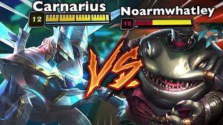 Rank 1 Nasus vs NoArmWhatleys Tahm Kench  Carnarius  League of Legends [upl. by Mikahs]