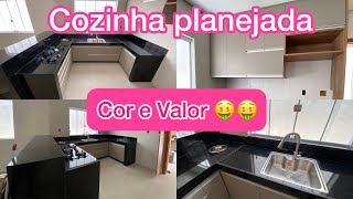 VALOR E COR DA MINHA COZINHA PLANEJADAtour completo pela cozinha em construçãomóveis planejados [upl. by Imefulo331]