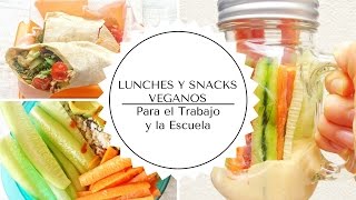 LUNCHES Y SNACKS VEGANOS PARA LA ESCUELA Y EL TRABAJO  FÁCILES [upl. by Colfin826]