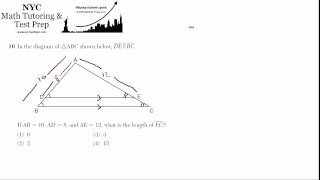 Geometry Regents June2012 16  Similar Triangles [upl. by Suvart]