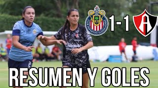 🔥VIDEO  GOLES DEL CHIVAS 11 Atlas Femenil en Verde Valle  Partido Amistoso Clásico Tapatío [upl. by Ehtyaf]