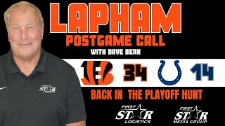 Dave Lapham Postgame Call  Bengals Back In Playoff Hunt With Impressive Win Over Colts [upl. by Eitra]