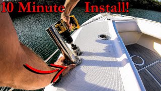 Easiest Boat ROD HOLDER Install Ever Learn This TRICK Now [upl. by Neelrak11]