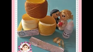 Capelli con filo Overlock nelle creazioni in porcellana fredda [upl. by Dlorah128]