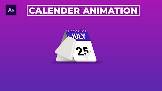 After effects tutorial Calendar Animation in After effects [upl. by Meade]