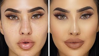 HOW TO FAKE A NOSE JOB  NOSE CONTOUR TUTORIAL  BRITTANYBEARMAKEUP [upl. by Jermyn575]