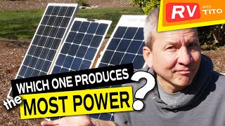 110 Watt SUNPOWER Flexible Solar Panel vs HQST and RENOGY Testing and Review [upl. by Eirrol]