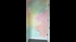 Watercolor Walls Paint Technique Room Tour [upl. by Retsbew493]