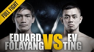 ONE Full Fight  Eduard Folayang vs Ev Ting  The Filipino Icon  April 2017 [upl. by Nennarb]