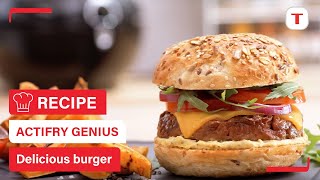 Delicious burger and fries recipe with your ActiFry Genius 2in1  Tefal [upl. by Lleynod]