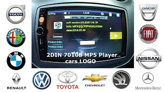 2DIN stereo 7010B MP5 Player  Tutorial vehicle LOGO [upl. by Ettelimay963]