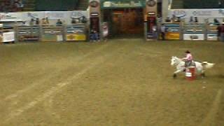 Jill Moody barrel racing at NILE rodeo in Billings MT [upl. by Kee]