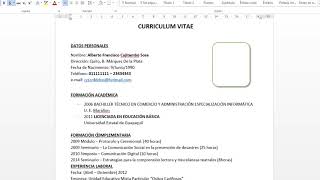 MODELO DE CURRICULUM VITAE 2019 FÁCIL Y RÁPIDO 👩🏽‍💻 GRATIS hoja de vida [upl. by Adahsar]