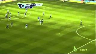 Newcastle United 0  2 Everton Goal Ross Barkley 25 March 2014 [upl. by Thomasa]