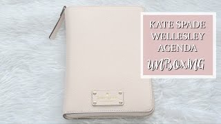 KATE SPADE WELLESLEY PLANNER UNBOXING  Evelyn Campbell [upl. by Ardnossak888]