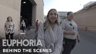 euphoria  set tour with sydney sweeney  behind the scenes of season 1  HBO [upl. by Tnecnev]