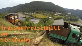 Trassenfreischnitt am Steilhang  380kV  Hochspannung  Pumpspeicherkraftwerk Hohenwarte [upl. by Humbert63]